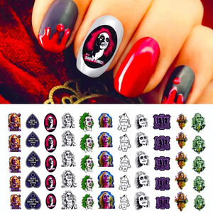 💌BO/GO$6 Beetlejuice Halloween water Transfer Nail Decals (set 2)